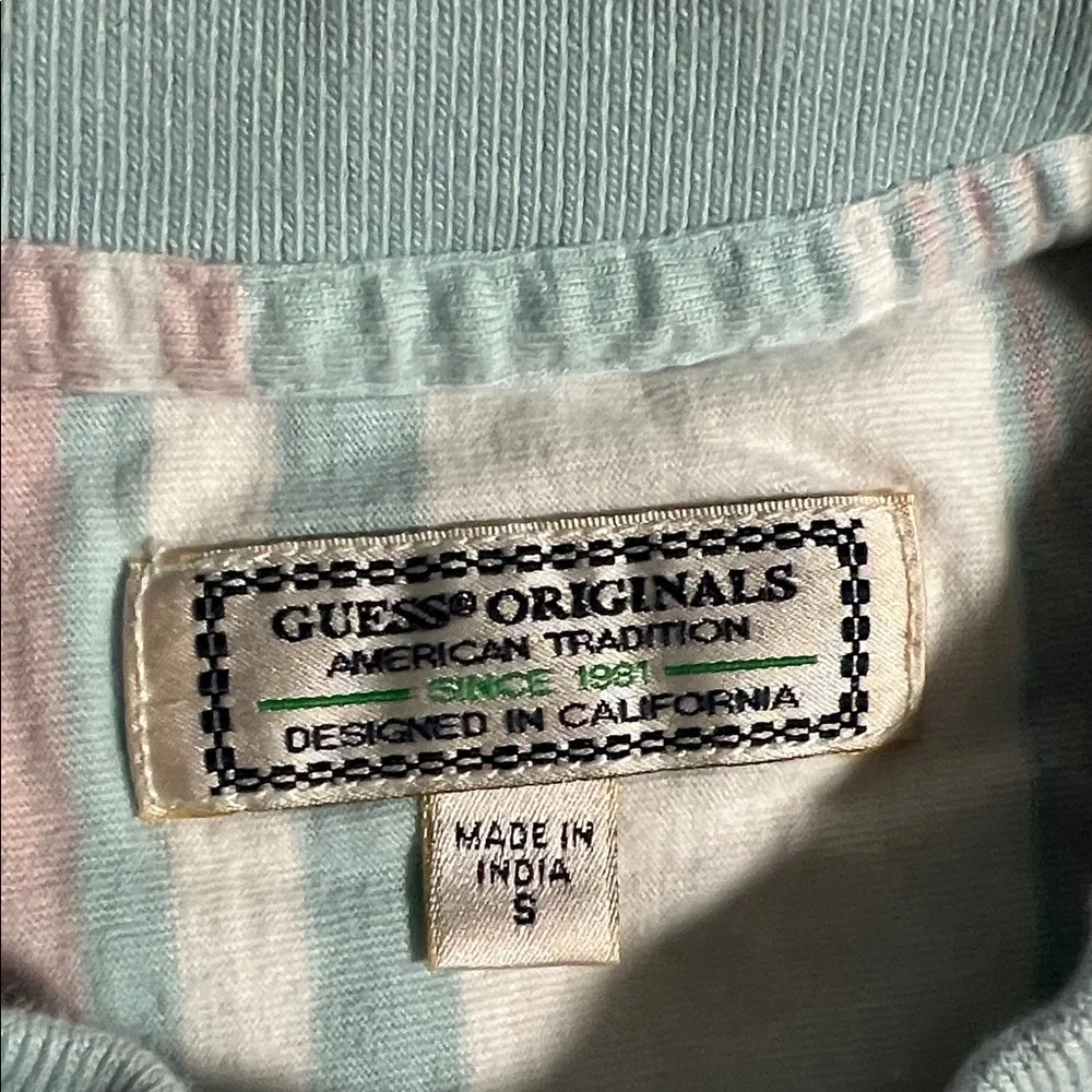 Guess Multicolor Striped Short Sleeve Tee - Picture 2 of 2